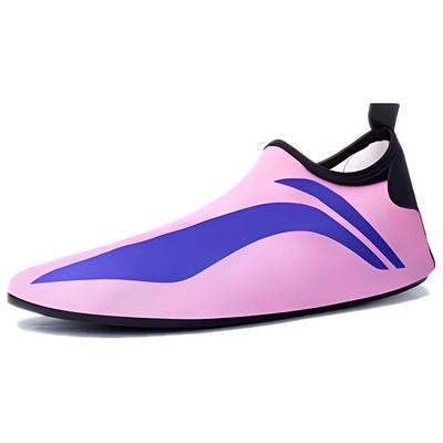 Li Ning Comfortable And Breathable Slip Resistant Abrasion Resistant Low Top Training Shoes Unisex Pink Blue LSCR065-2