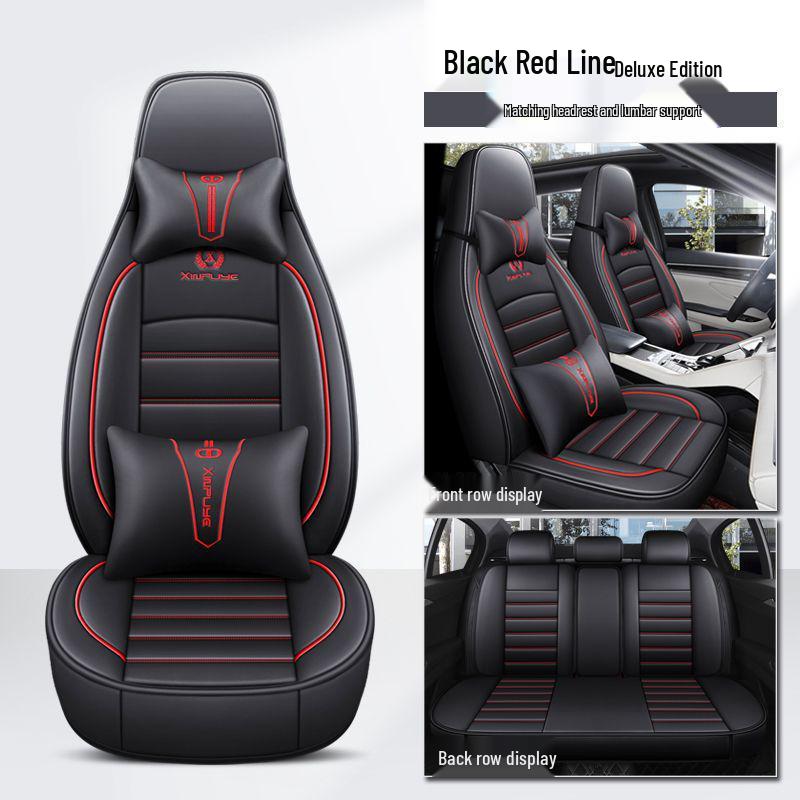 All-Season Universal Car Seat Covers for Changan Qiyuan Q05 - Surround Design Cushions Black & Coffee