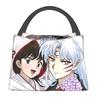 Manga Kimono Inuyasha Sesshomaru Isolierte Lunchtasche für Damen Kinder Tragbare Lebensmittelboxen Thermische Lunchbox Tragetasche