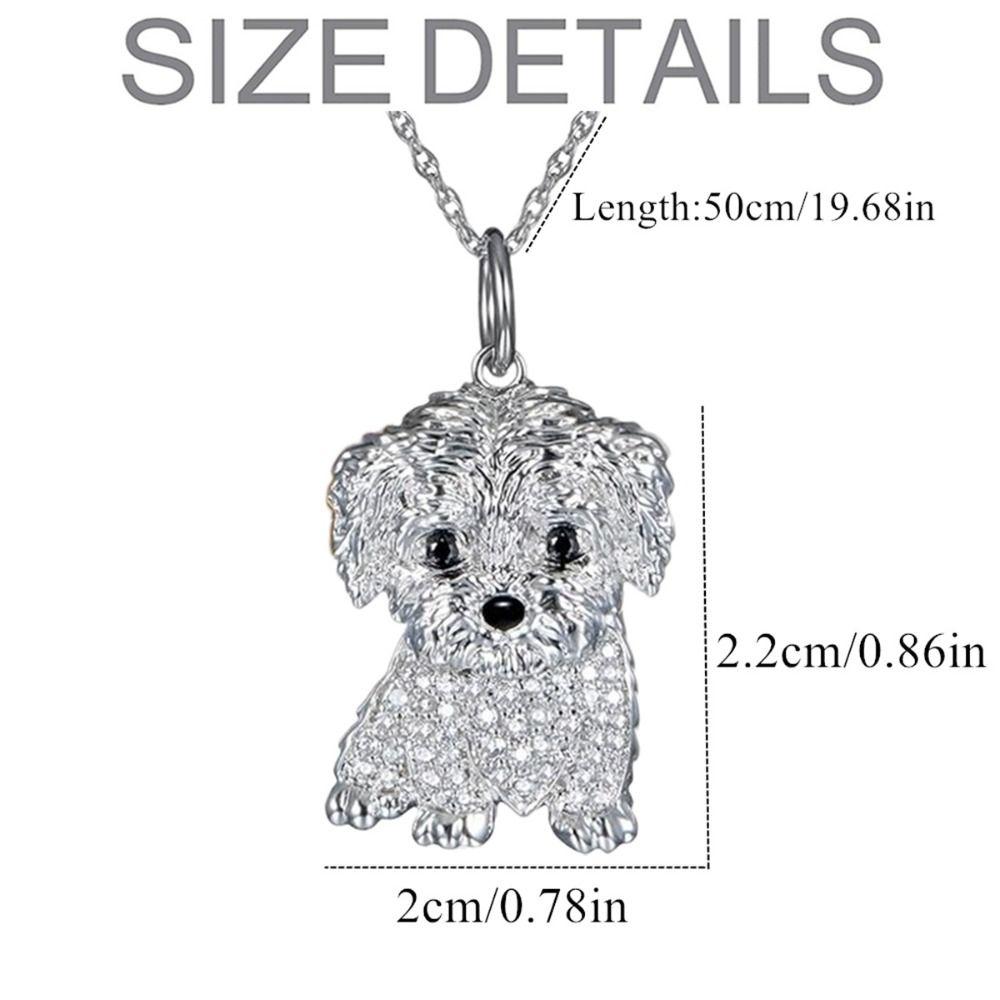 Exquisites Schnauzer-Anhänger-Halskette Welpen-Ästhetik Halsketten-Accessoires Trendige Halskettenkette Unisex