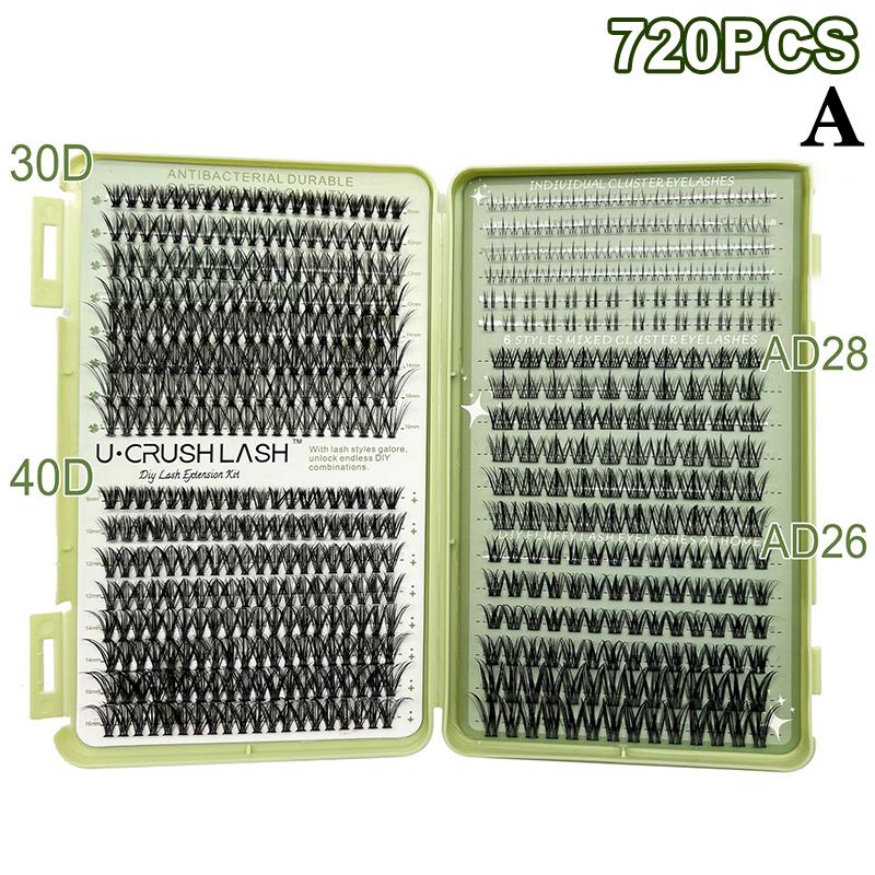 

Diy False Eyelashes Set Large Capacity Cluster Eyelash Book With Glue Remover Tweezers At Home Makeup Begnner Friendiy Makeup A