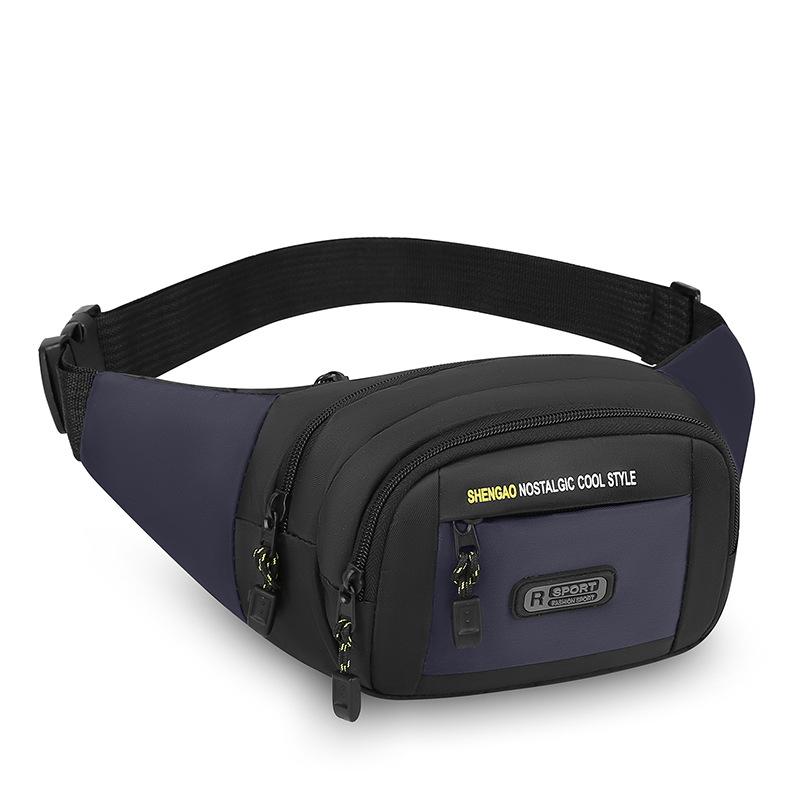 Multi Layer Practical Mobile Phone Pocket Oxford Fashion Wear Resistant Men's Chest Bag Outdoor Simple and Lightweight Shoulder Crossbody Bag.