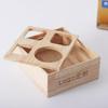 Tabletop Condiment and Seasoning Set with Solid Wood Base