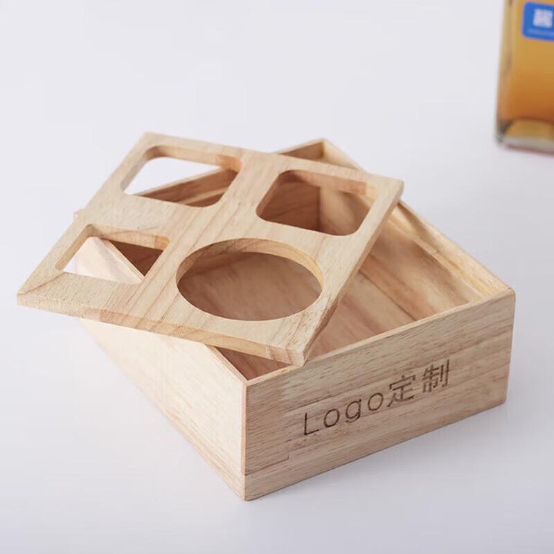 Tabletop Condiment and Seasoning Set with Solid Wood Base