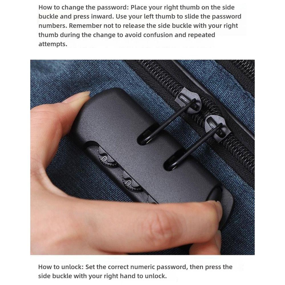 With Lock Zipper File Storage Case 3-Layer Briefcase Organizer  Document Tickets Protection