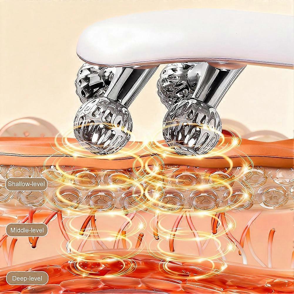 Facial Massager with 3D Roller,Lymphatic Drainage Tool for Face,Leg and Neck Massage - Lymphatic Contour Face Brush Lift