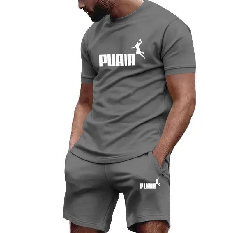 Set da uomo estivi, tuta da uomo alla moda, t-shirt a maniche corte + pantaloncini sportivi, tuta da uomo, abbigliamento casual da uomo, set da jogging da uomo, S-4XL