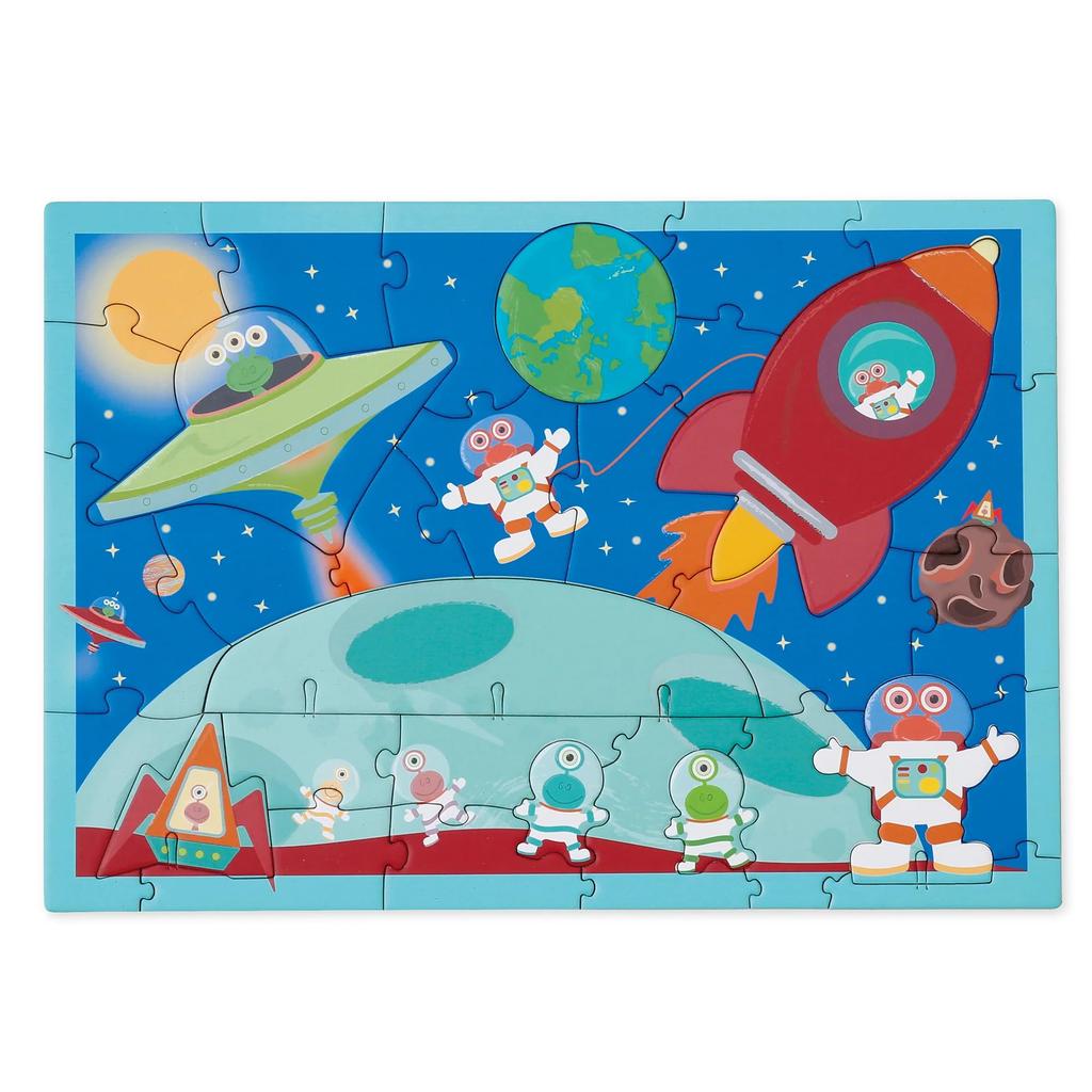 Scratch 2D & 3D Puzzle, Space, 32 Pieces, 33cm x 23cm, Jigsaw Puzzle, 3D Puzzle, 6181203, Authentic
