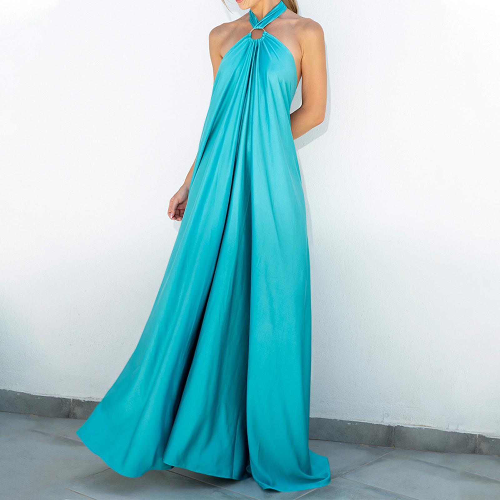 

Women s Satin Cami Swing Dress , Sexy & Sophisticated M синій