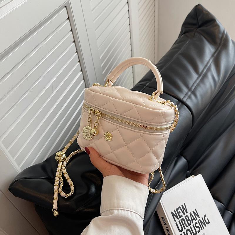 Mini small bag new diamond lattice chain bag Internet celebrity popular crossbody bag portable bucket bag