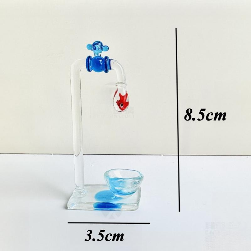 

Handmade Faucets Glaze Ornaments Creative Fish Tank Figurines Funny Cat Home Decor Original Design Desktop Accessories 2025 New