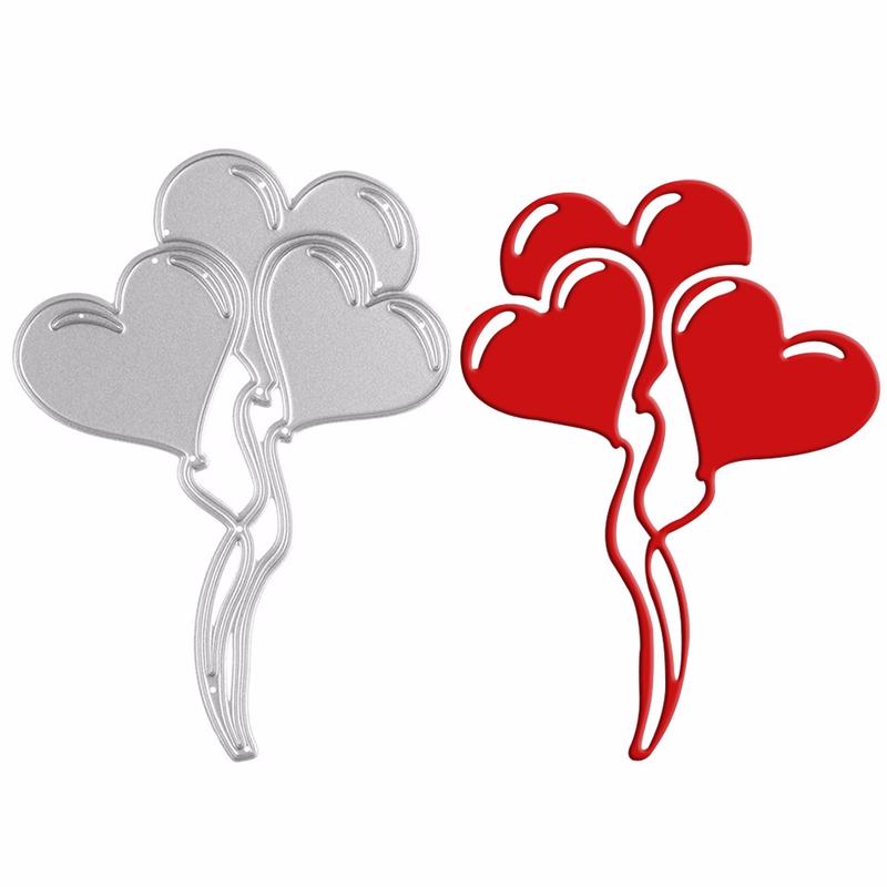 Cute Heart  Shaped Balloon Cutting Mold for DIY Scrapbook Photo Album Embossed Paper Card Mold
