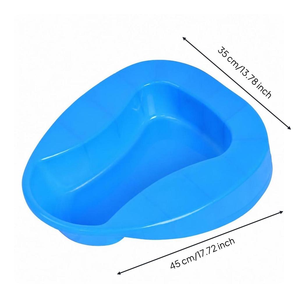 Bedpan Easy to Clean Polymeric Sleek for Bedridden Patients, Elderly