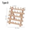 Creative Wooden Folding Thread Spool Rack - Holds 46 Spools/Bobbins for Sewing and Storage
