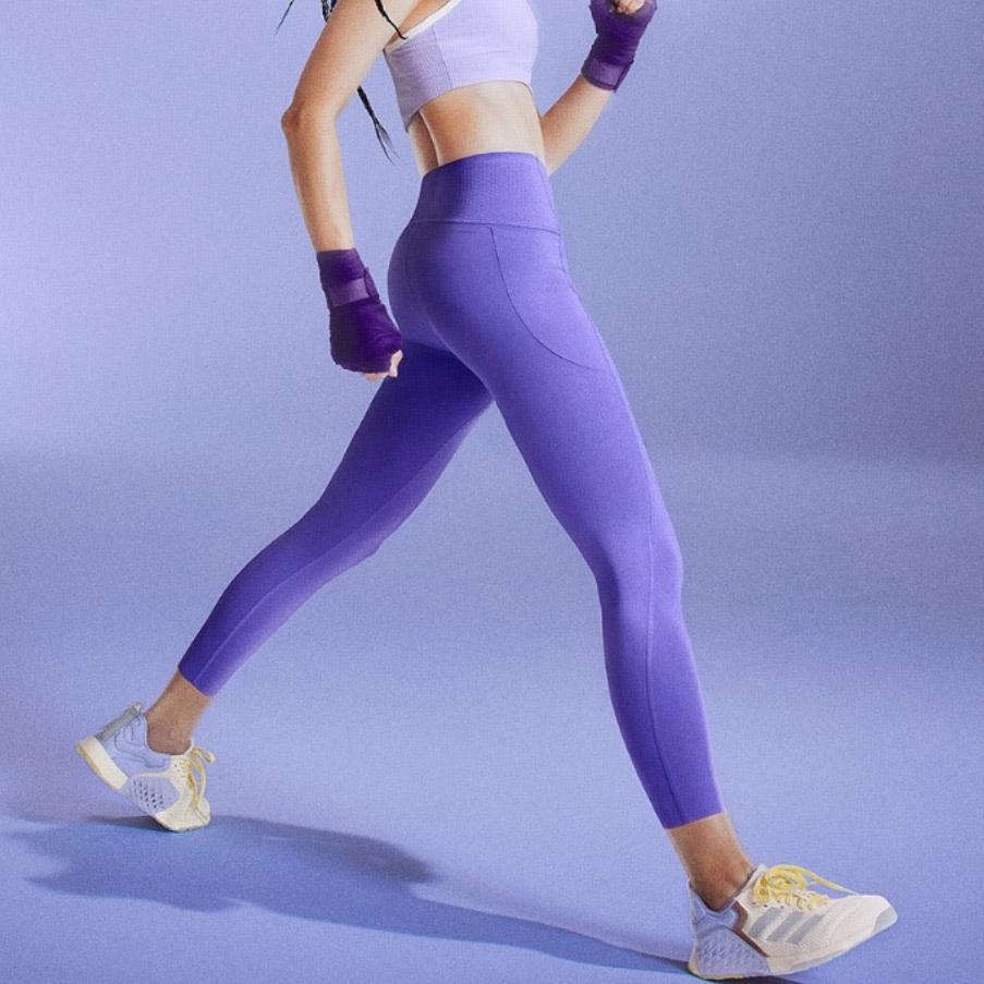 Adidas Optime SS25 Quick-Drying Shaping Comfortable Sports Long Pants Women Bottoms Light-Cobalt-Blue KA8536