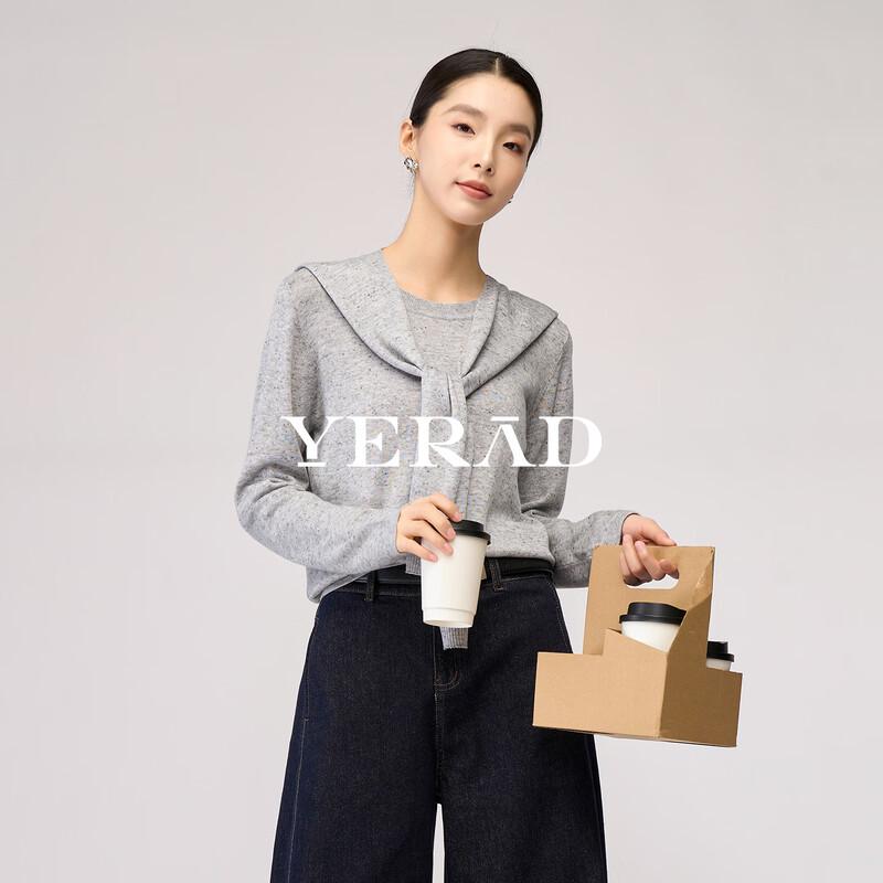 

Women s Loose Fit Layered Shawl Knit Sweater
