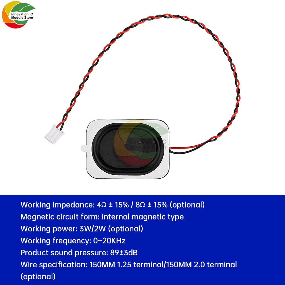 DIY Magnetic Speaker 8 Ohm 4 Ohm 3W Oval Shape Internal Magnet Speaker DIY Speaker Loudspeaker Replacement