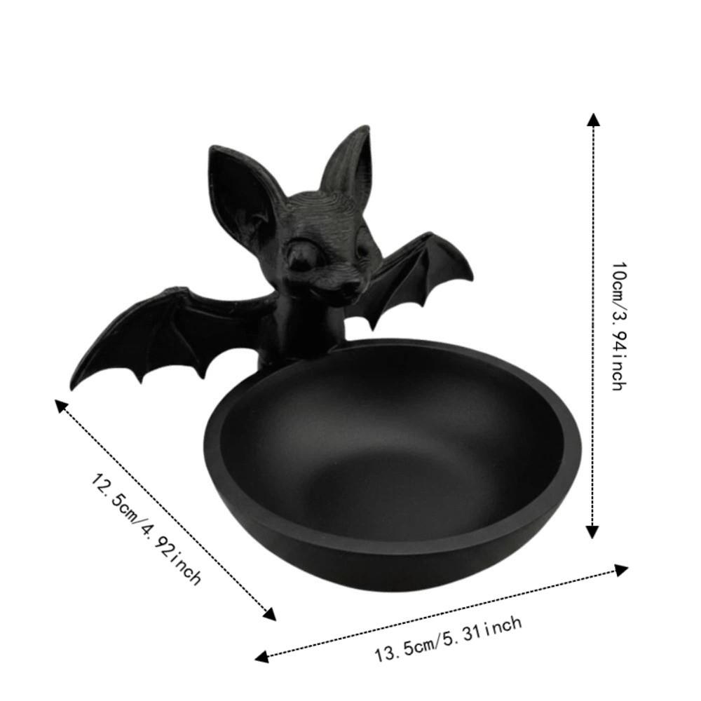 Gothic Style Bat Storage Box Halloween Display Holder Container Bat Decorative Tray  Desk