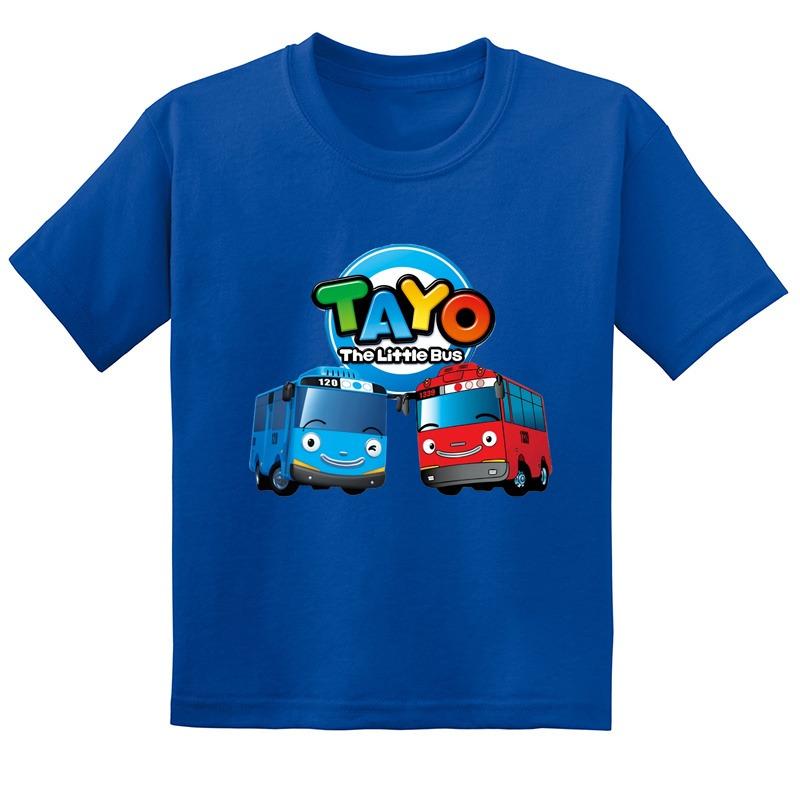 Tayo the Little Bus Print Cartoon Cute Kids T Shirt Funny Baby Boys Girls Clothes Summer Children Cotton Short Sleeve T-Shirt