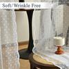Dot Yarn Through Rod Window Screen Warp Knitted Lace Finished Semi-Blackout Curtain