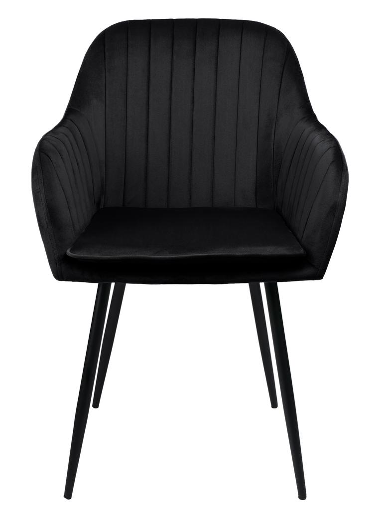 Krzesło Welurowe Sevilla Velvet Czarne