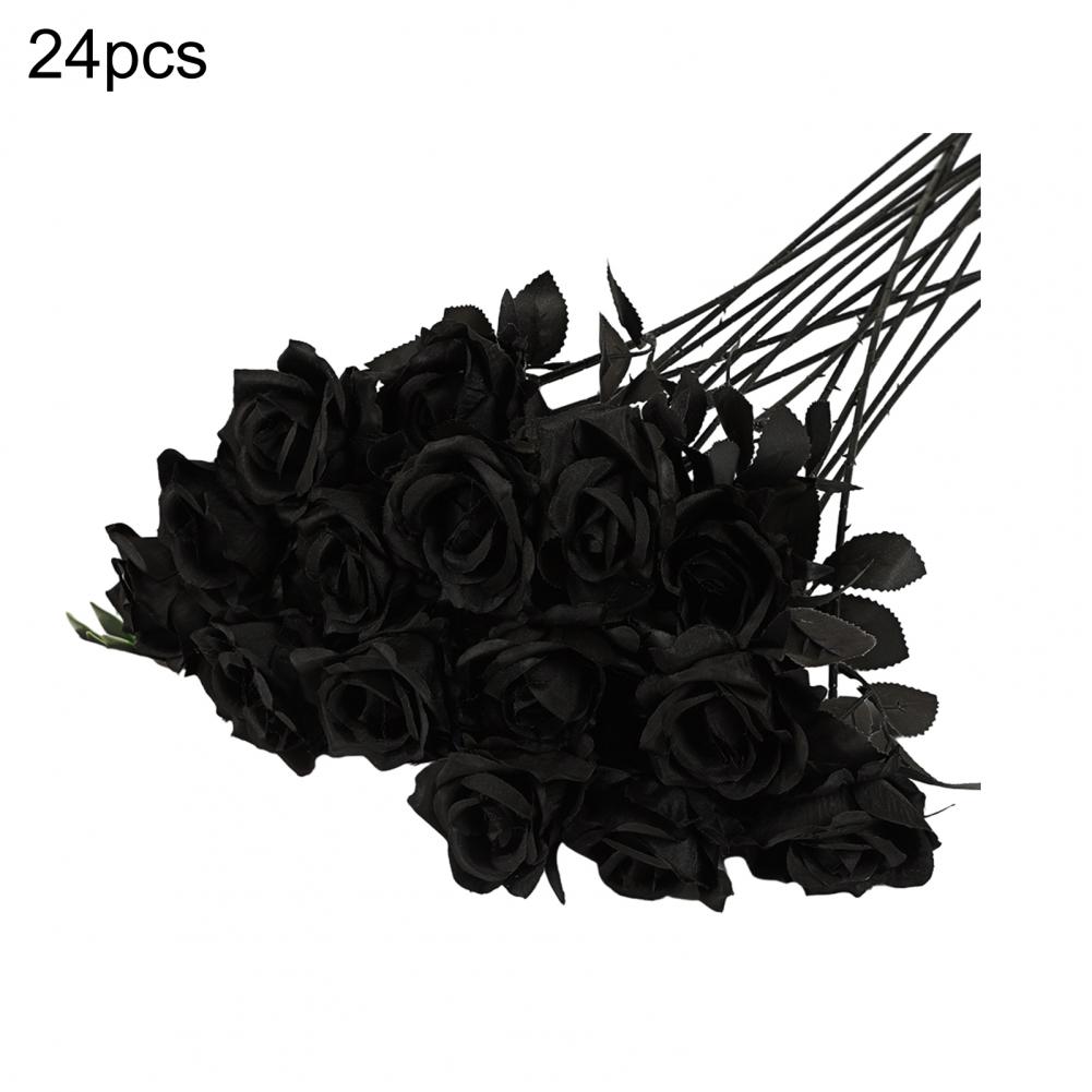 Artificial Rose Flower Realistic Long Stem Faux Silk Rose Bouquet For Valentine's Day Home Wedding Party Flower Decoration
