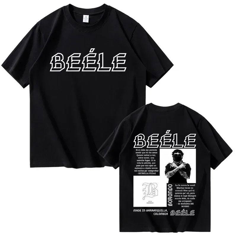 Rapper Beele Fashion Album Merch Mens High Quality Short Sleeve Tshrits Pop Hip Hop Tee Streetwear Cozy Tshrits Gothic Clothes