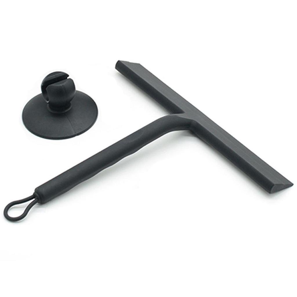 Silicone Glass Squeegee with Hook for Bathroom and Window Cleaning