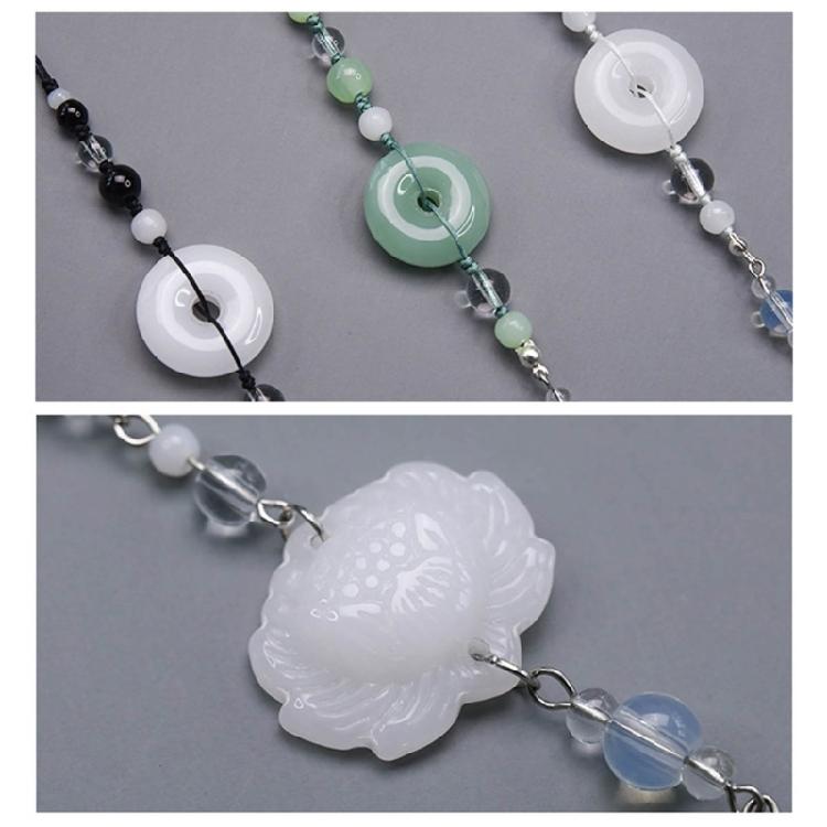 Chinesischer Hanfu Anhänger Retro Quasten Taillenanhänger Imitation Jade Kleidungsschmuck