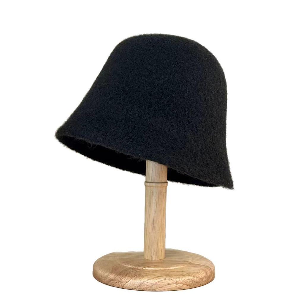 Women's High-End Warm Bucket Hat: Windproof, Cold-Proof, Solid Color, Face-Covering for Autumn/Winter