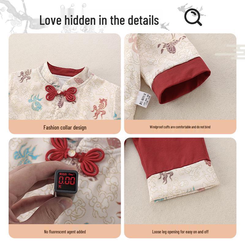 New Chinese Style Infant & Toddler Hanfu Set for Grasping Ceremony & Birthday