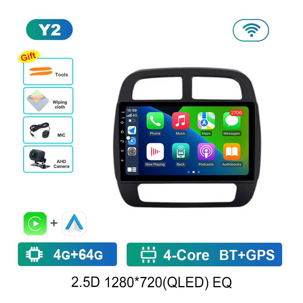 DSP Stereo Car Radio Multimedia Player for Renault KWID K-ZE Dacia Spring 2015 - 2018 GPS Navi Android 14 BT WiFi 4G Auto Tools