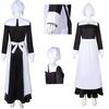 Cosplay Addams Kid Costume Maid Dress Halloween Carnival Party Suit