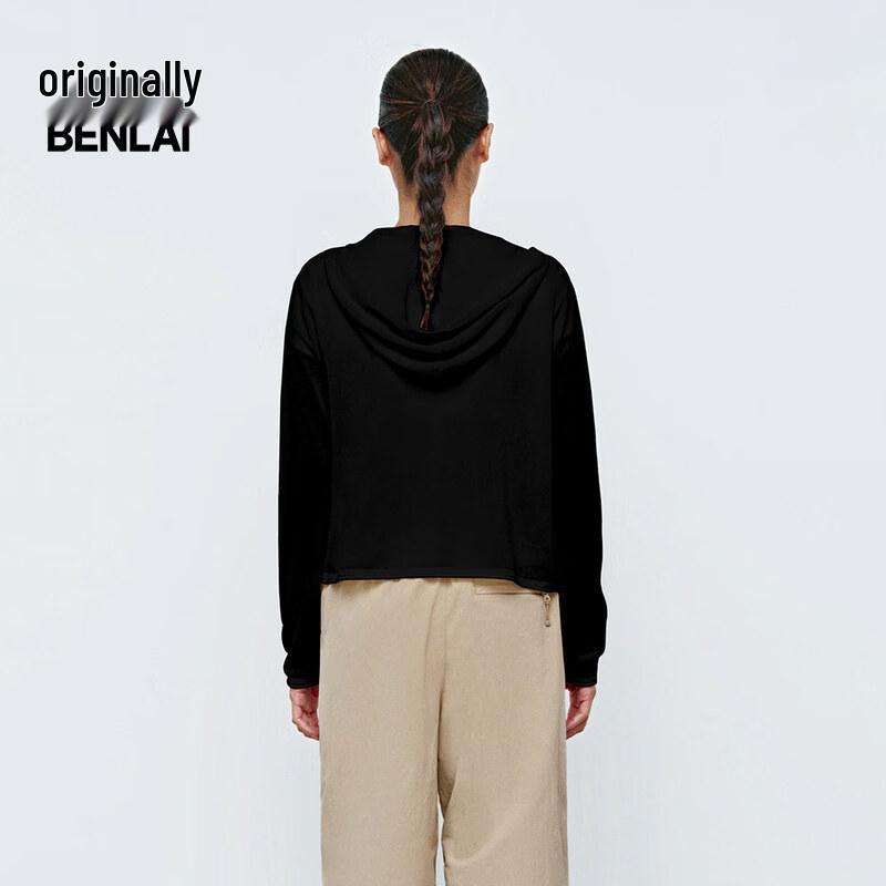 BENLAI Women's 2025 Spring Hooded Short Knit Cardigan