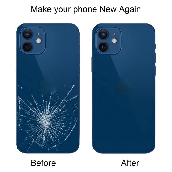 Professional Back Glass Back Cover Replacement Housing Battery with Pre-installed Adhesive Tools