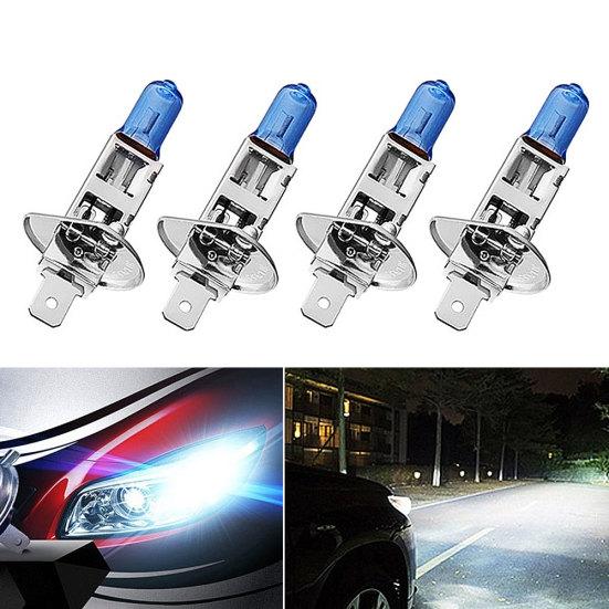 4Pcs H1 12V 55W 6000K White Xenon Gas Halogen Light Bulb Headlight Foglight