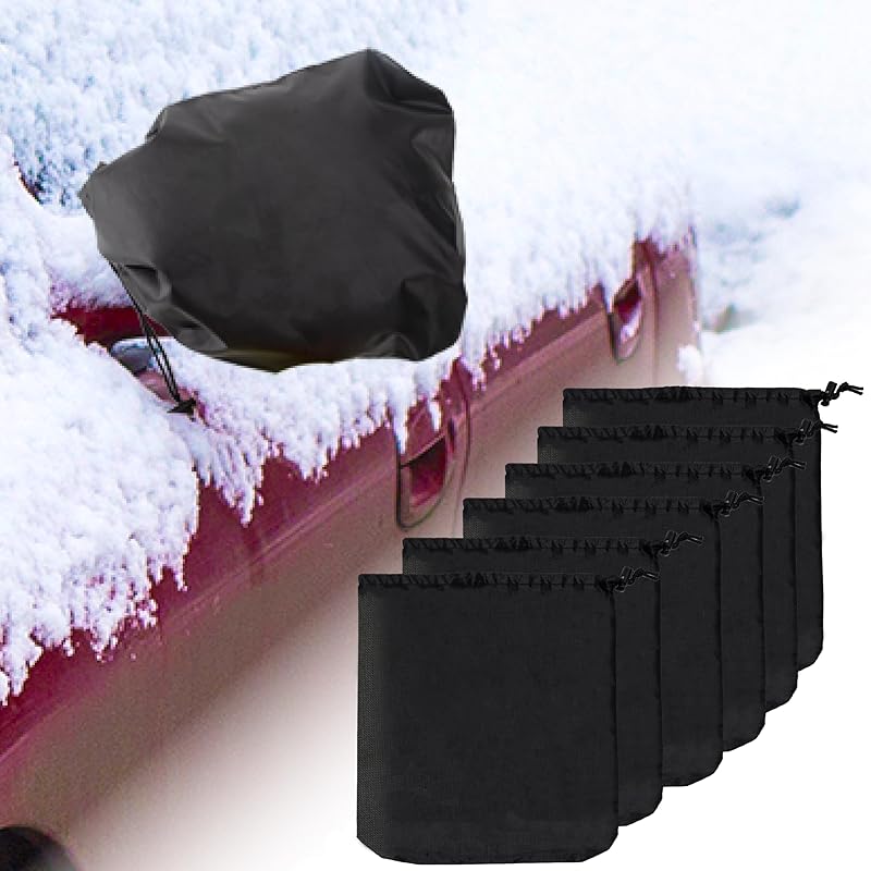 2Pcs Side Mirror Covers, Waterproof Car Side Mirror Protection for Snow, Ice, Bird Droppings - Universal Fit for Cars, SUVs, Winter Rearview Guard,