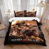 Custom Name War God Bedding 3 Piece Set HD Print Duvet Cover Pillowcases for Teens Adult Bedroom Decoration Christmas Gift