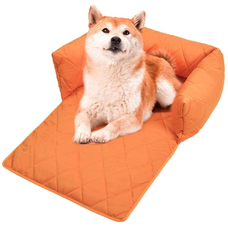 Comfortable Dog Couch Bed with Detachable Liners Removable Cover Headrest Dog Sofa Bed NonSlip Dog Bedding of All Season
