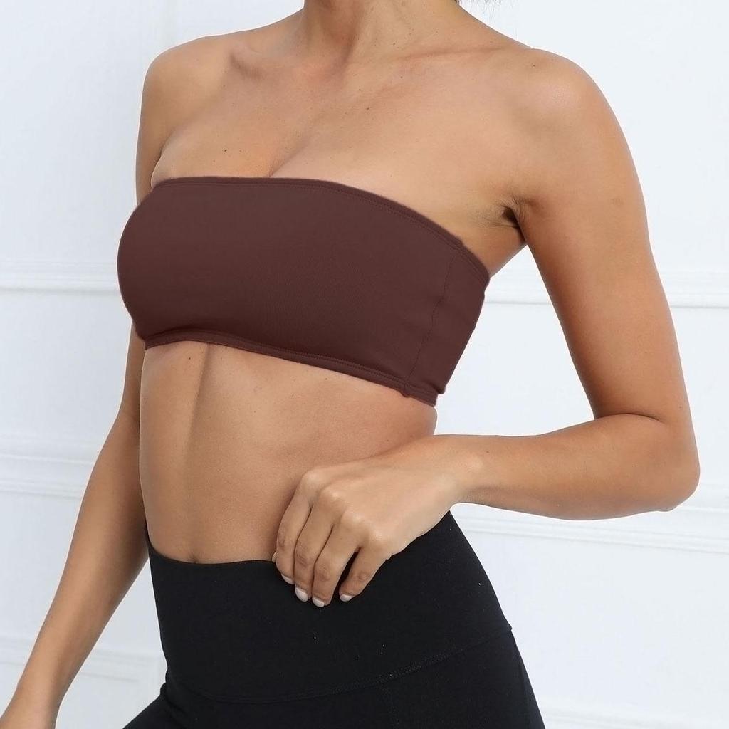 Cross-border Strapless Bandeau Yoga Sports Bra - Backless Design for Fitness