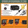 Remote Control Retro Train Set RC Train Toys Steam Electric Stepless Speed Control Remote Smoking Train Children's Toys  Gifts