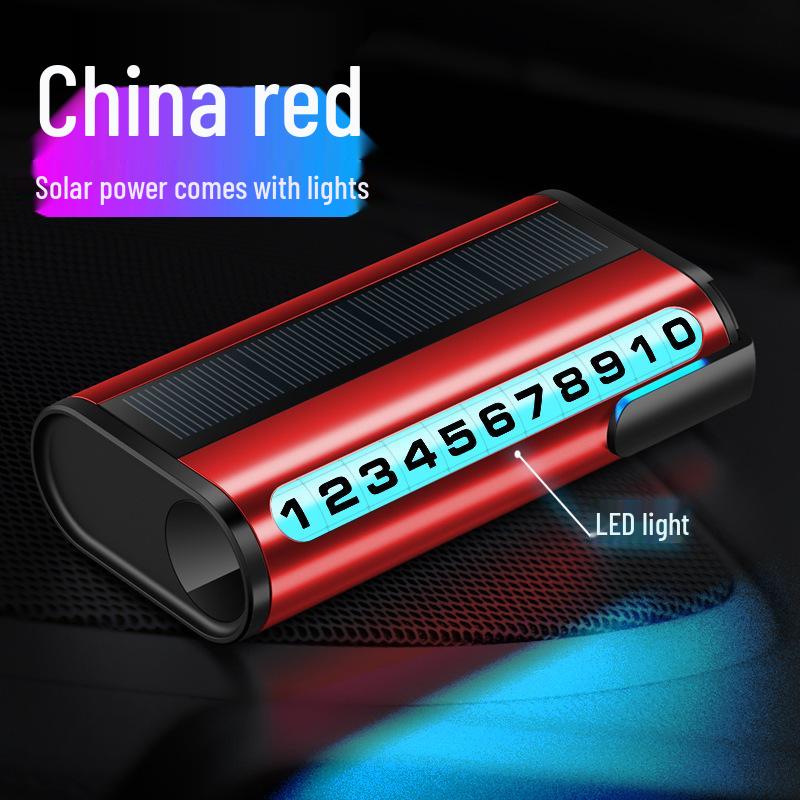 

Светящаяся временная табличка с номером для парковки автомобиля на солнечной батарее