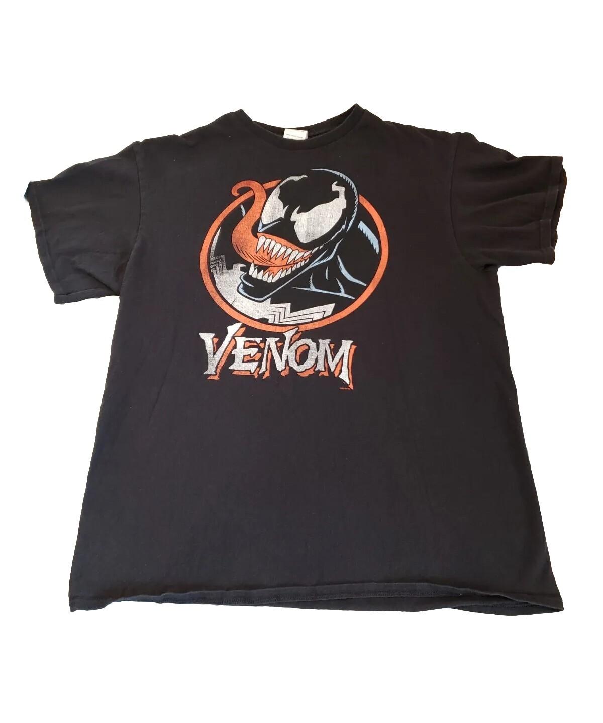 Marvel Spiderman Venom Graphic T Shirt Men s Size Large Black (010) S