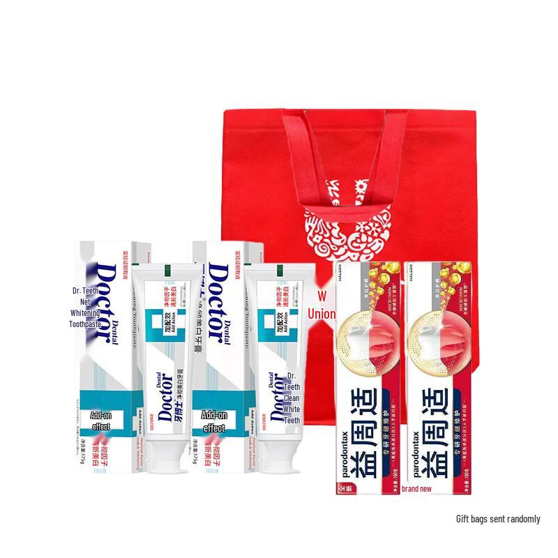 Dr. Dental & Sensodyne Whitening Toothpaste 4-Tube Set