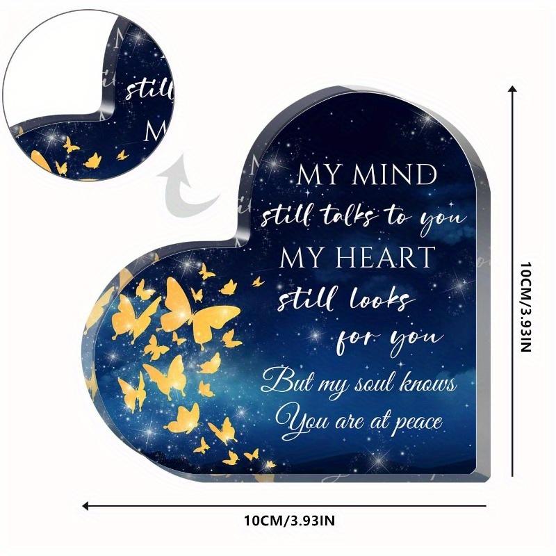 Heartfelt Memorial Sign - Sympathy Desk Gift with Photography Utility