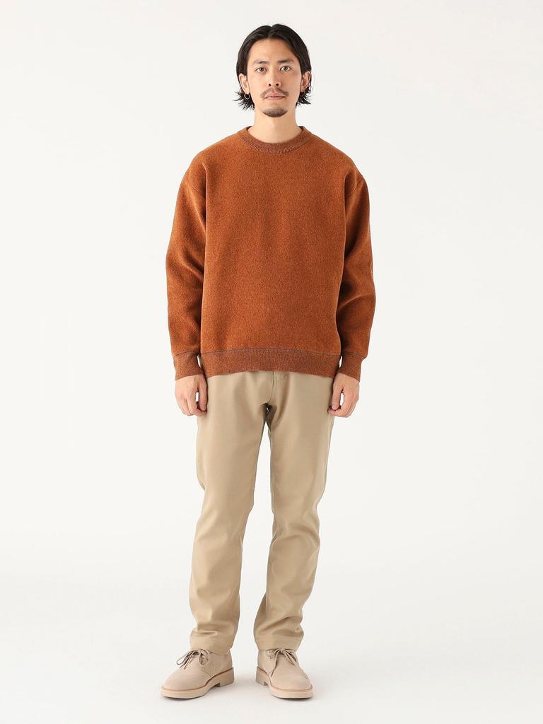 B:MING LIFE STORE by BEAMS Men's 9-Gauge Double-Face Loose Fitted Knit, Orange, Size L