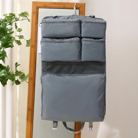 Clothes Storage Bag Suitcase Organizer Bag Large Capacity Multiple Compartments Dustproof Hanging Foldable Luggage Organizer Bag