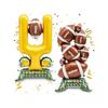 Large 5 Feet Aluminum Football Pattern Balloons With Field Base For Game Decorations And Festivities
