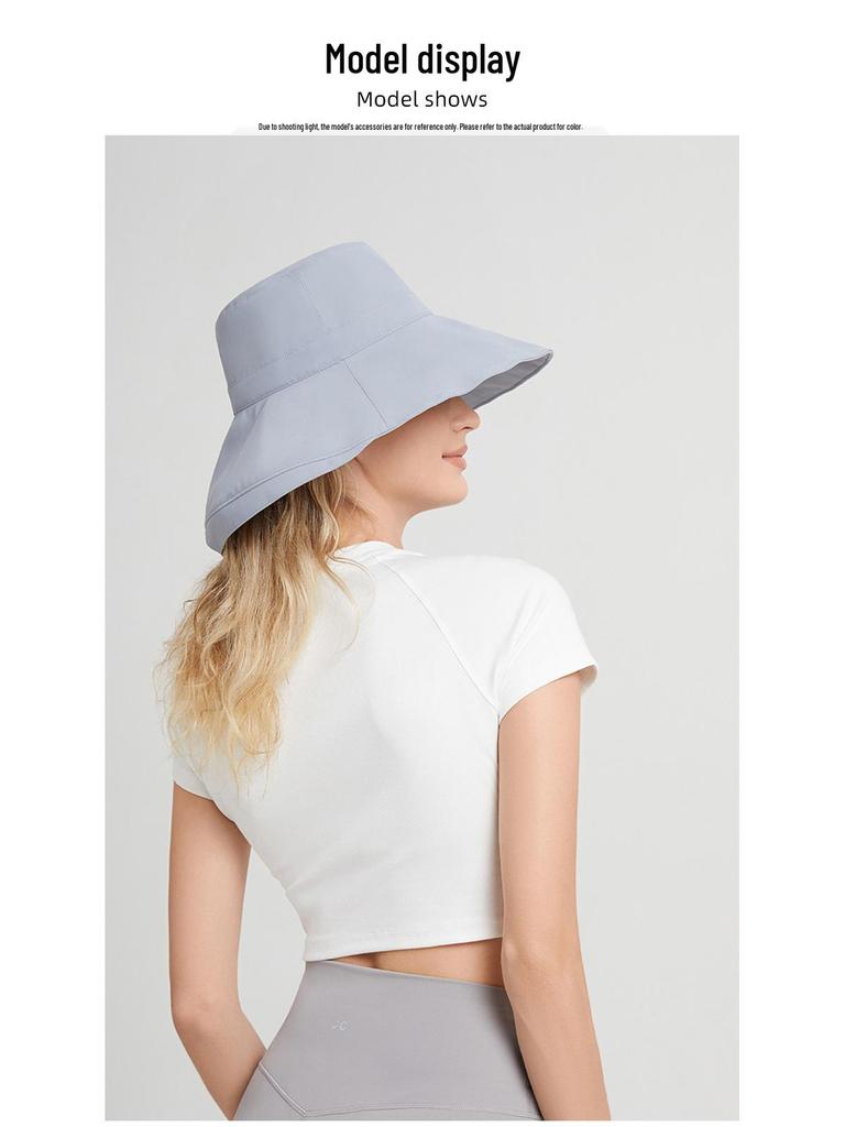 Women's Anti-UV Foldable Fisherman Hat with Large Brim for Summer/Spring Sun Protection