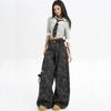 Work High-waisted Wide-legged Jeans Autumn Female Loose Straight Skinny Trailing Pants Retro High Waist Street Style Baggy Long Jeans for Ladies